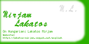 mirjam lakatos business card